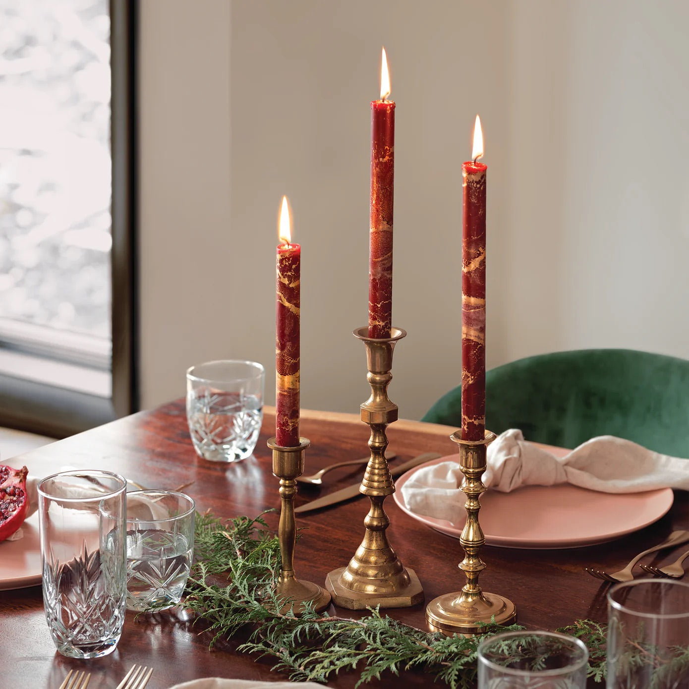 Decorative Taper Candles - 12", 2-Pack