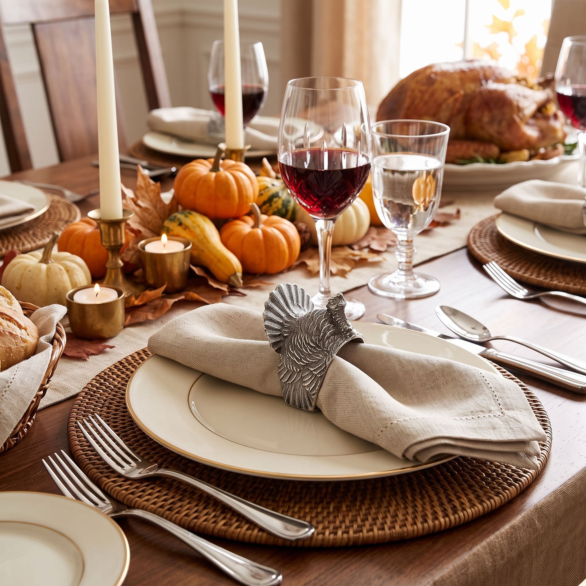 Turkey Napkin Ring - Pewter