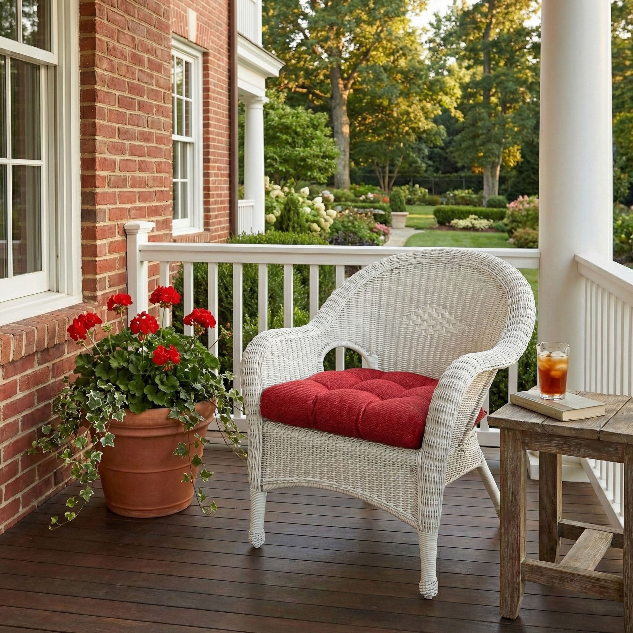 Rave Red Indoor / Outdoor Dining Chair Pads & Patio Chair Cushions