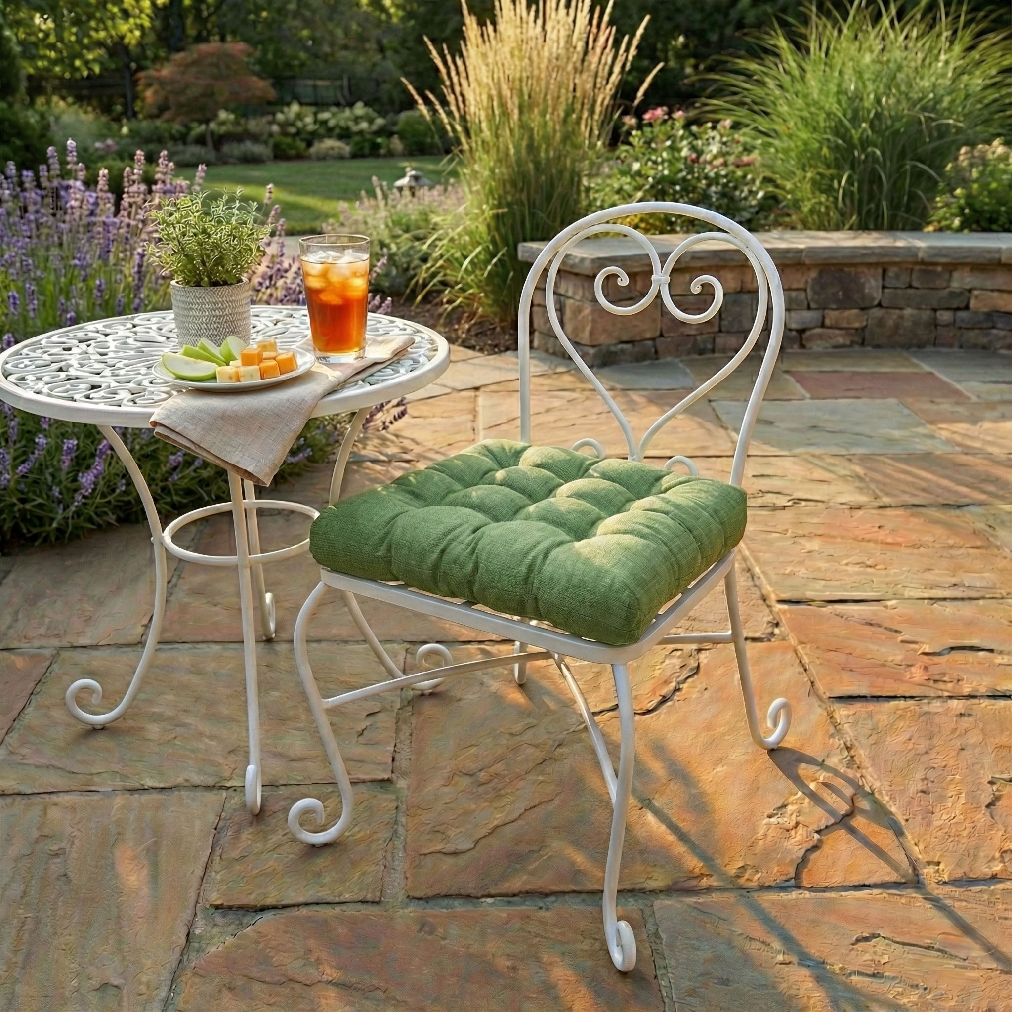 Rave Sage Green Indoor / Outdoor Dining Chair Pads & Patio Chair Cushions