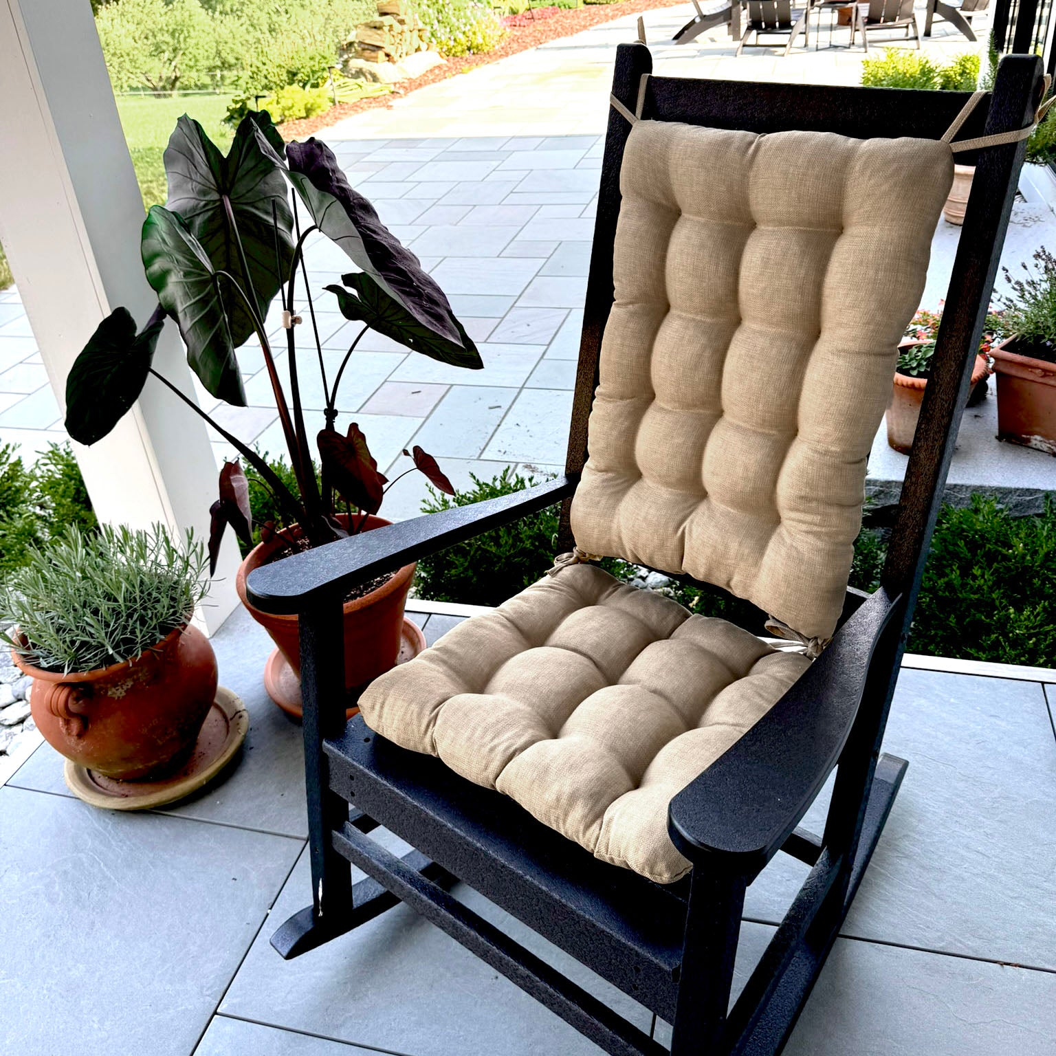 Rave Sand Porch Rocker Cushions - Latex Foam Fill