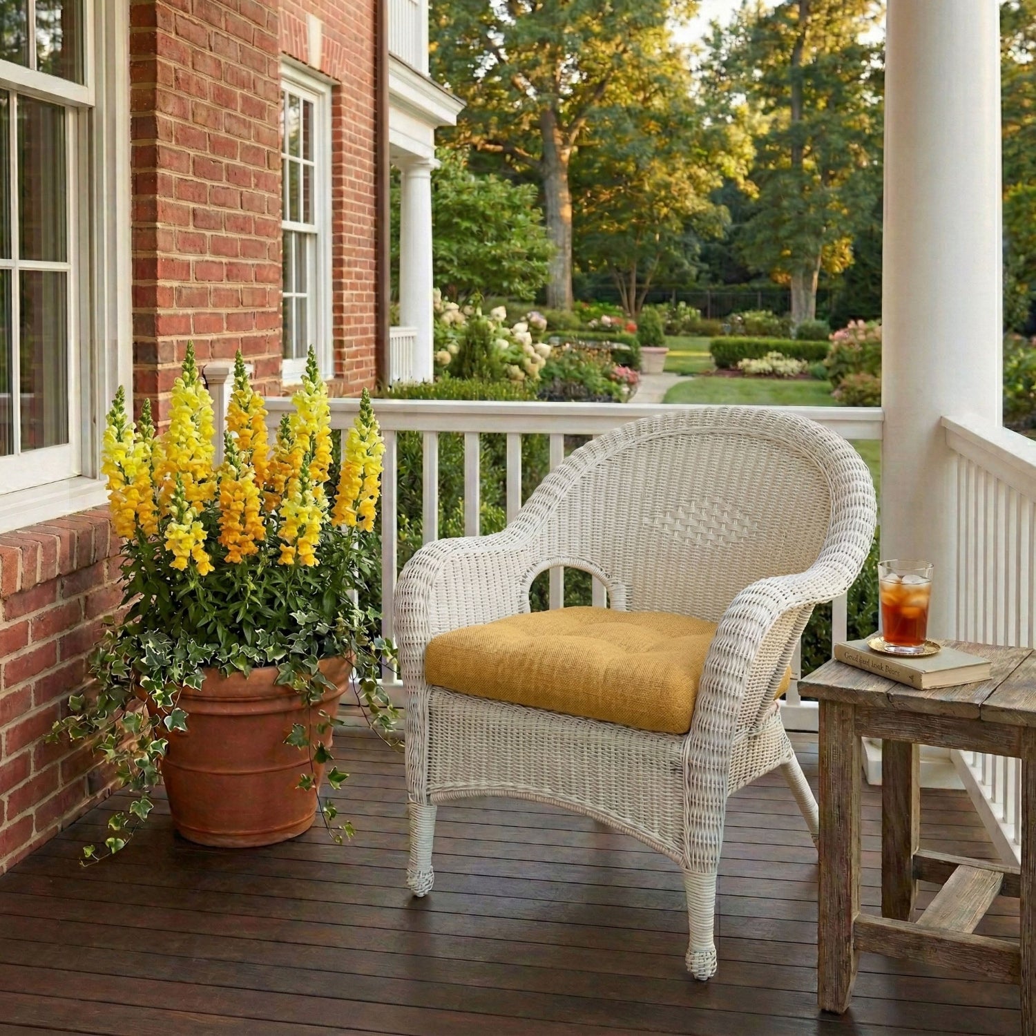 Rave Yellow Gold Patio Chair Cushions - Wicker Chair Cushions - Adirondack Chair Cushions