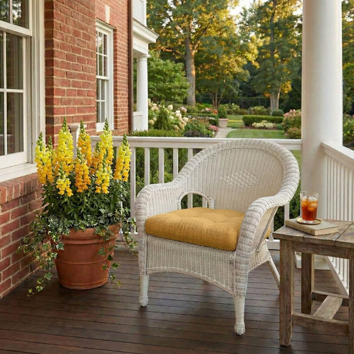 Rave Yellow Gold Patio Chair Cushions - Wicker Chair Cushions