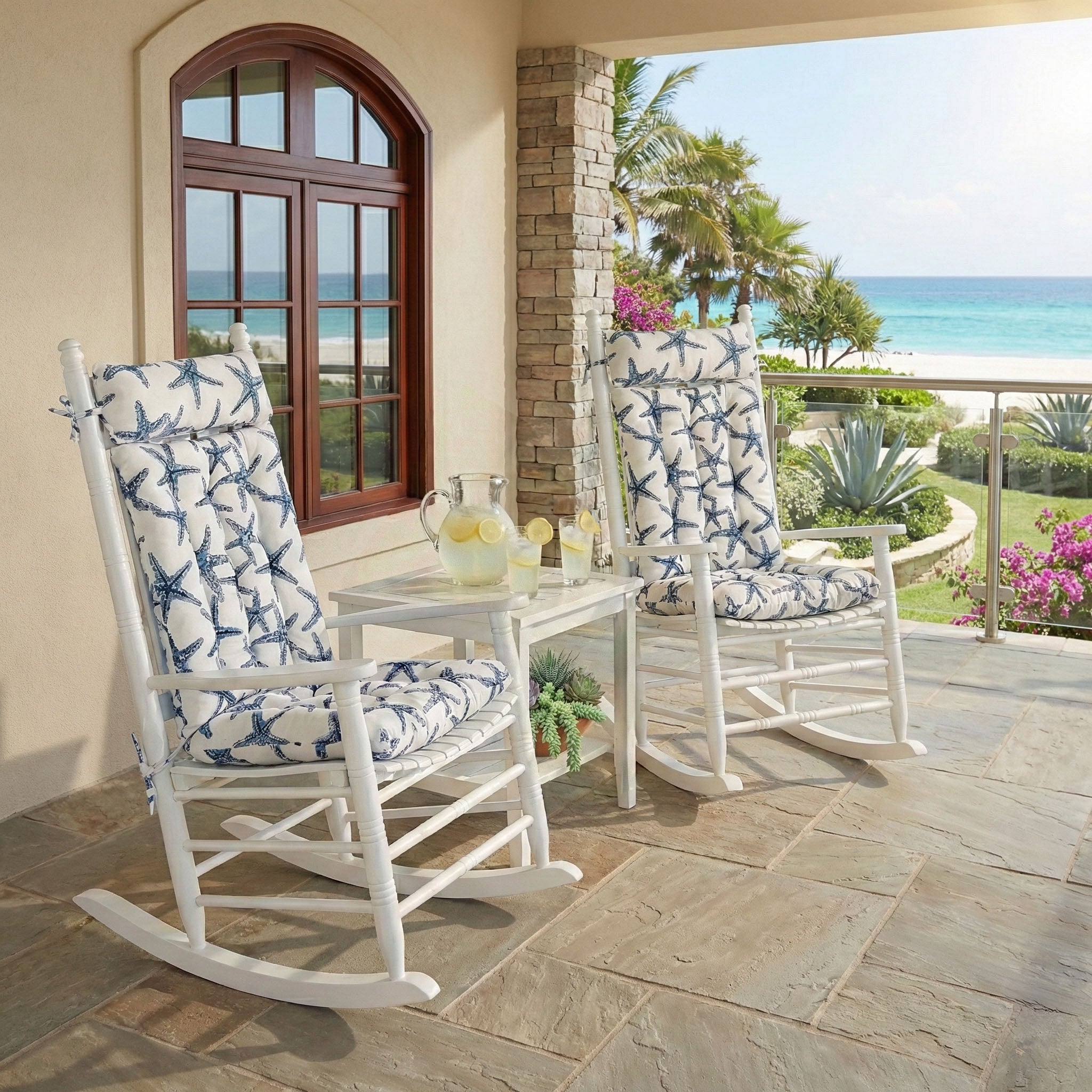 Starfish Navy Rocker Back Extender Headrest Pillow