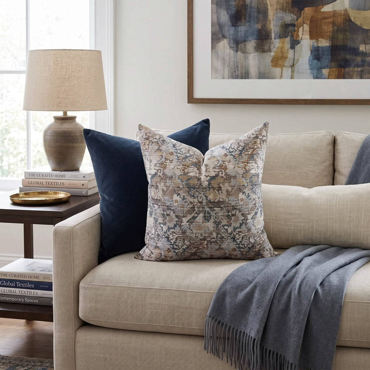 Saffron Throw Pillow Cover - 18", 20"