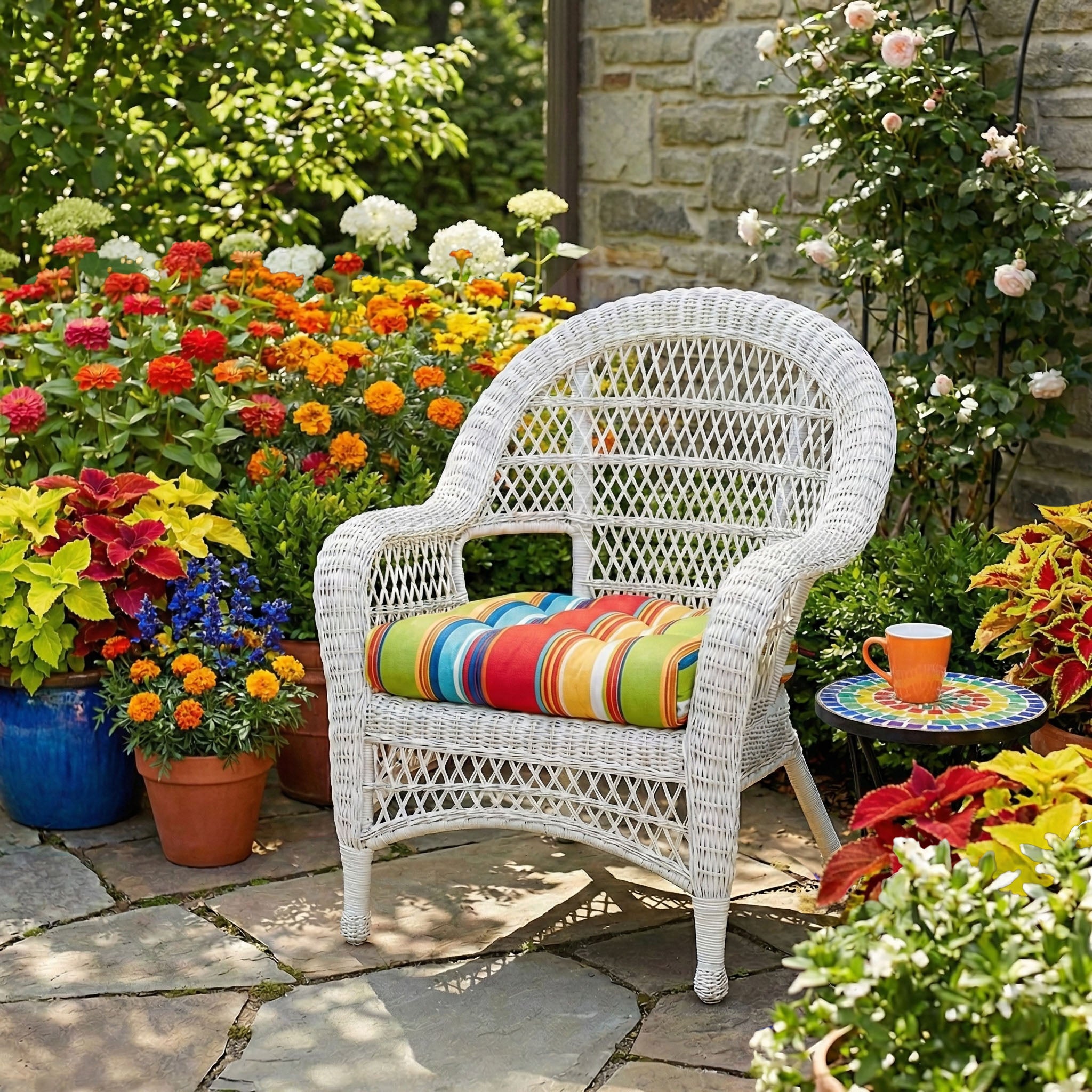 Westport Red Patio Chair Cushions - Wicker Chair Cushions - Adirondack Chair Cushions