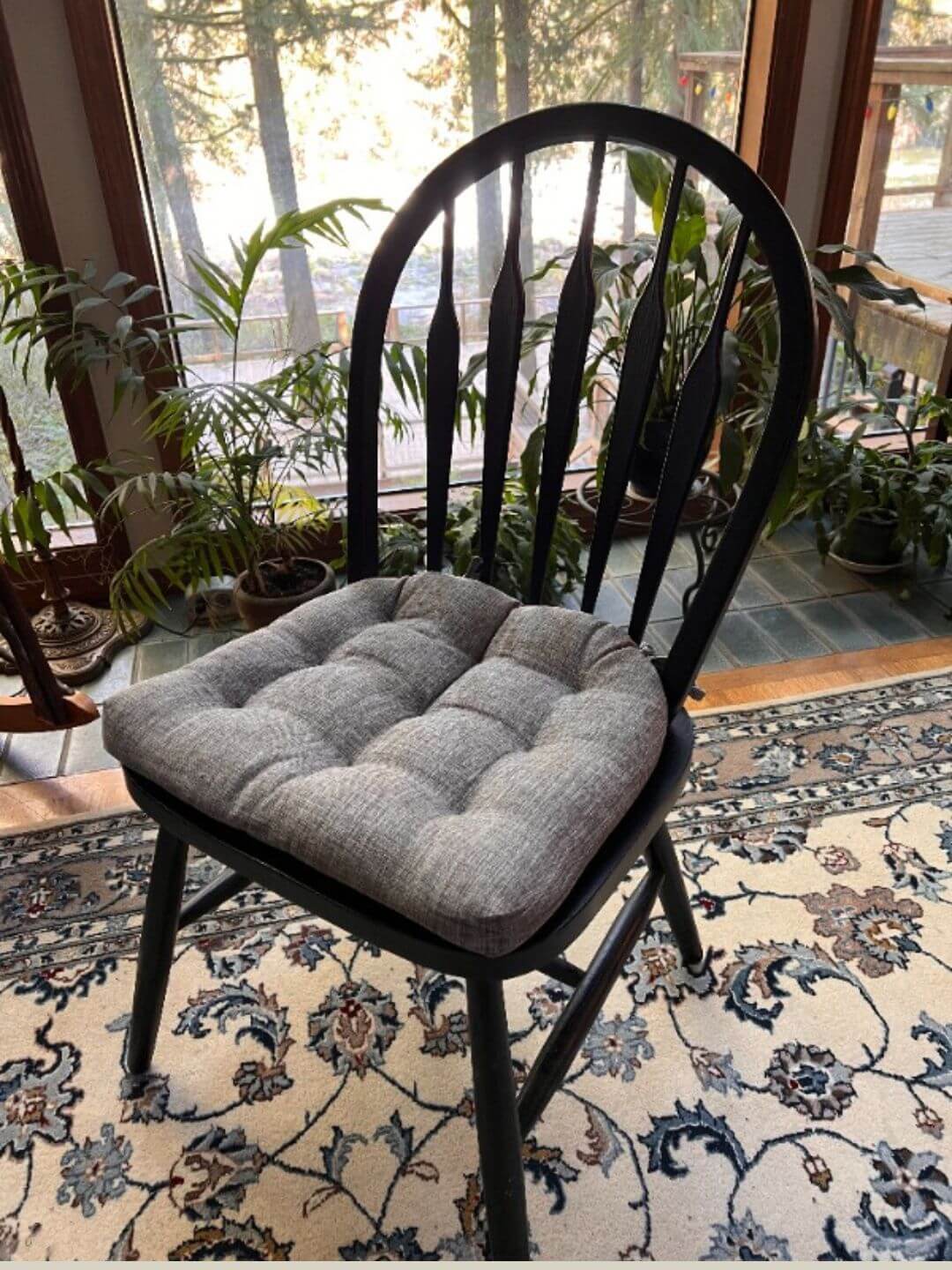 grey dining room chair cushion for windsor chairs on black spindle chair