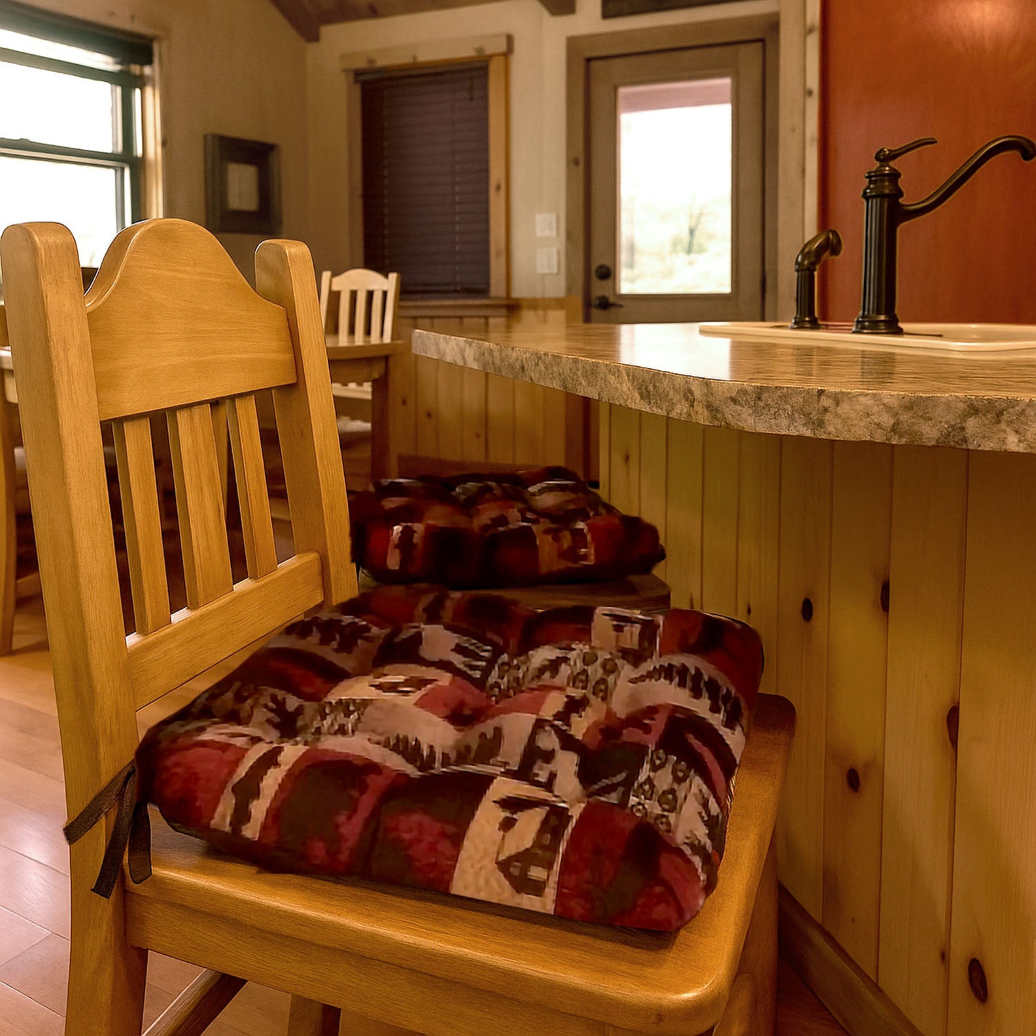 Rustic Kitchen Dining Chair Cushion Pads