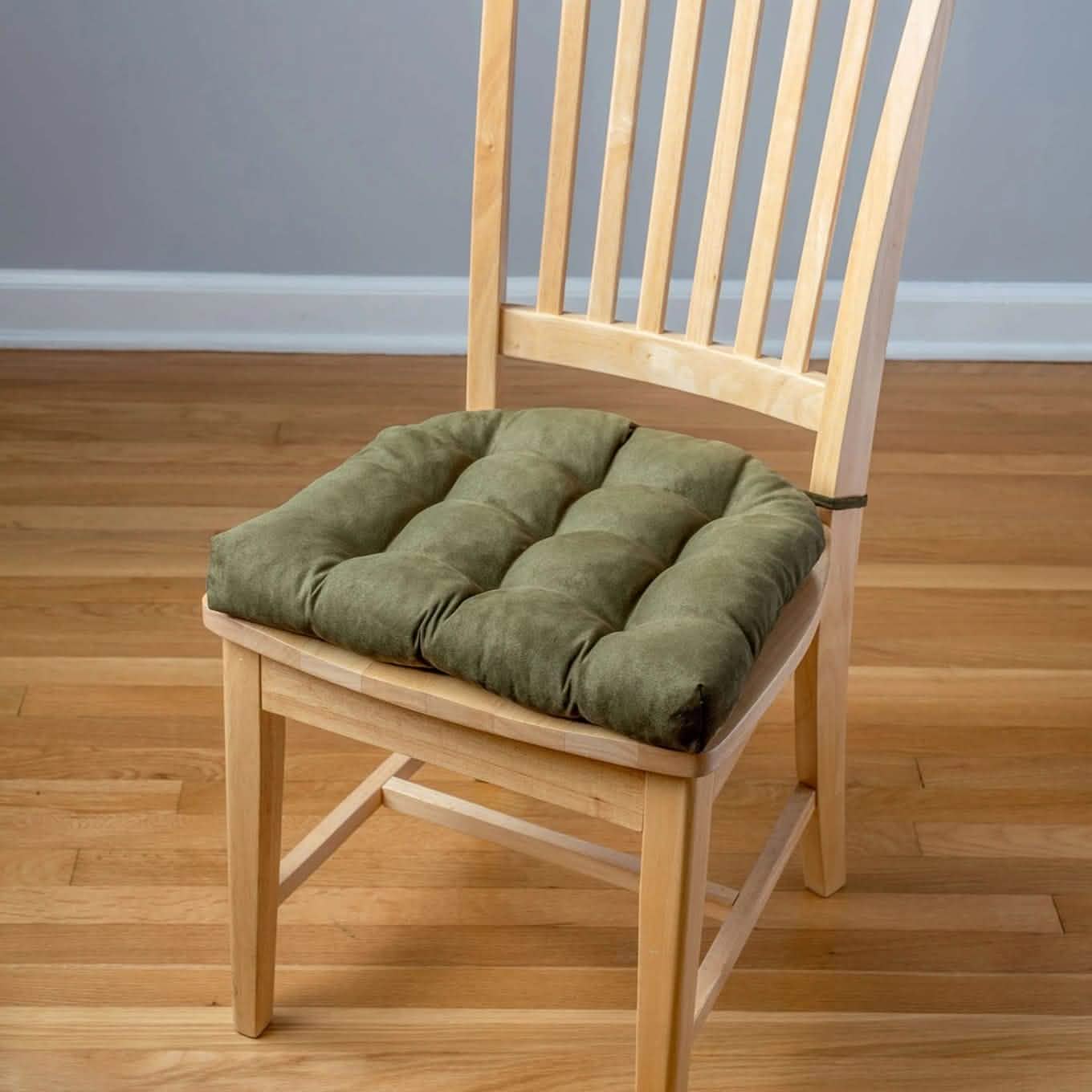 olive green suede dining room chair cushions on mission dining chair