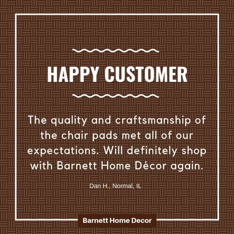 Brisbane Tan Tweed Dining Chair Pads - Latex Foam Fill, Reversible - Made in USA