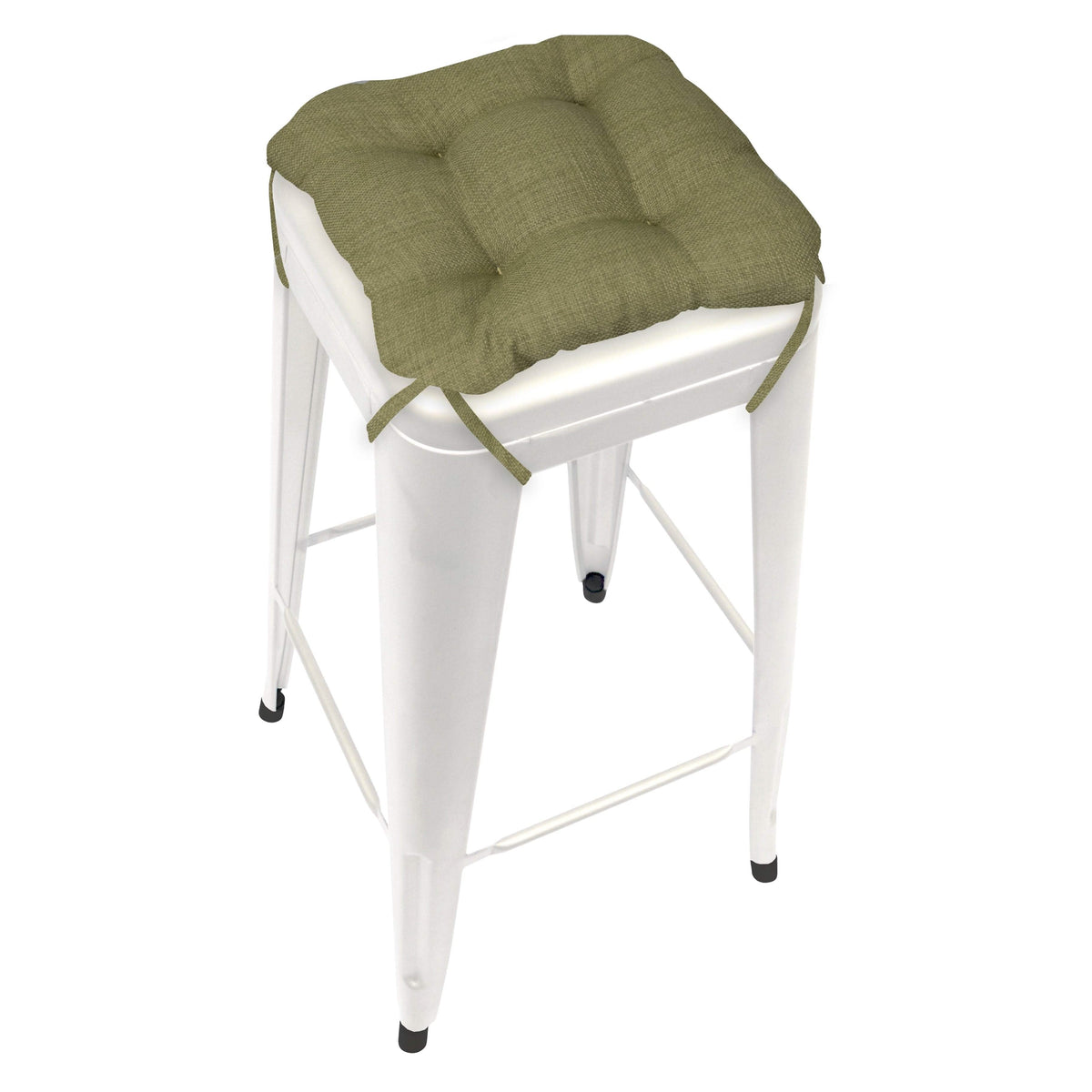 Rave Sage Green Square Industrial Bar Stool Cushion - 12"