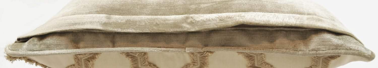 Cafe Fringe Feather Throw Pillow with Removable Cover - 20" Square