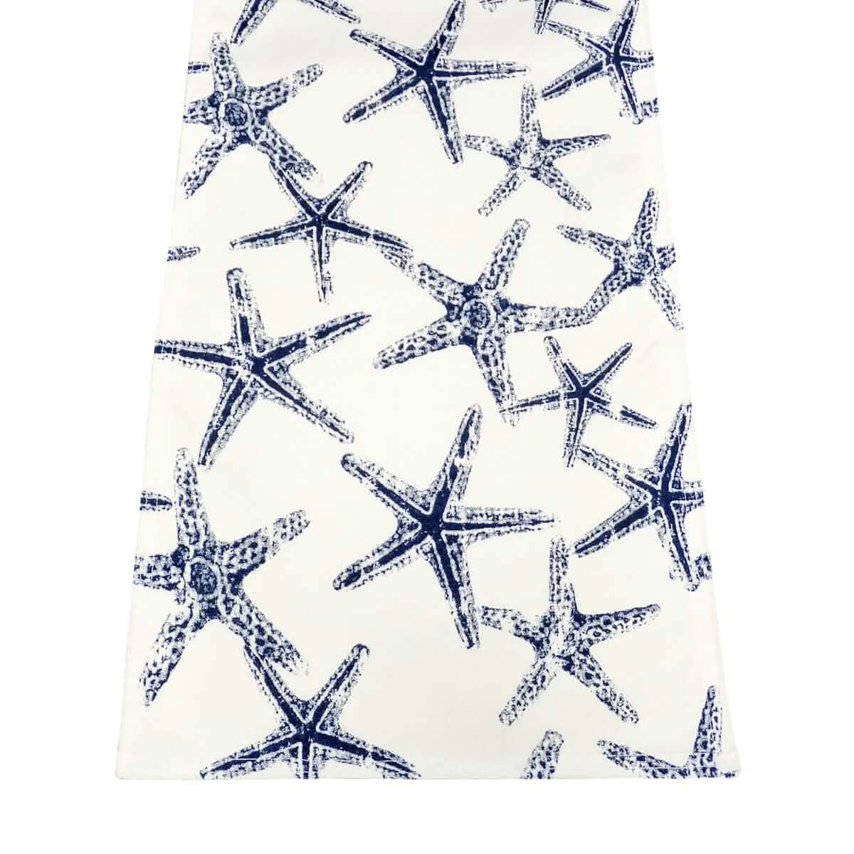 Sea Shore Star Fish Navy Blue Rectangle Table Runners | Barnett Home Decor