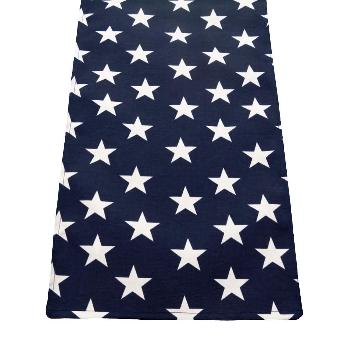 Stars Navy Blue 72" Table Runner - Rectangle - Hemmed