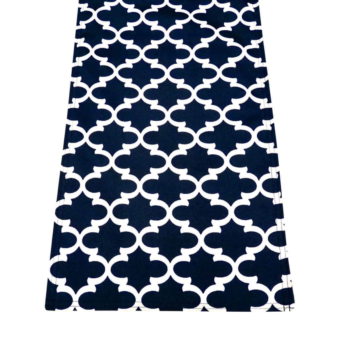 Fulton Ogee Navy Blue Rectangle Runner | Barnett Home Decor