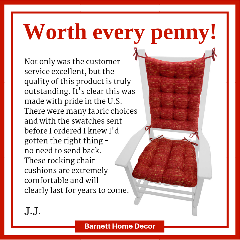 Brisbane Red Rocking Chair Cushions Customer Testimonial