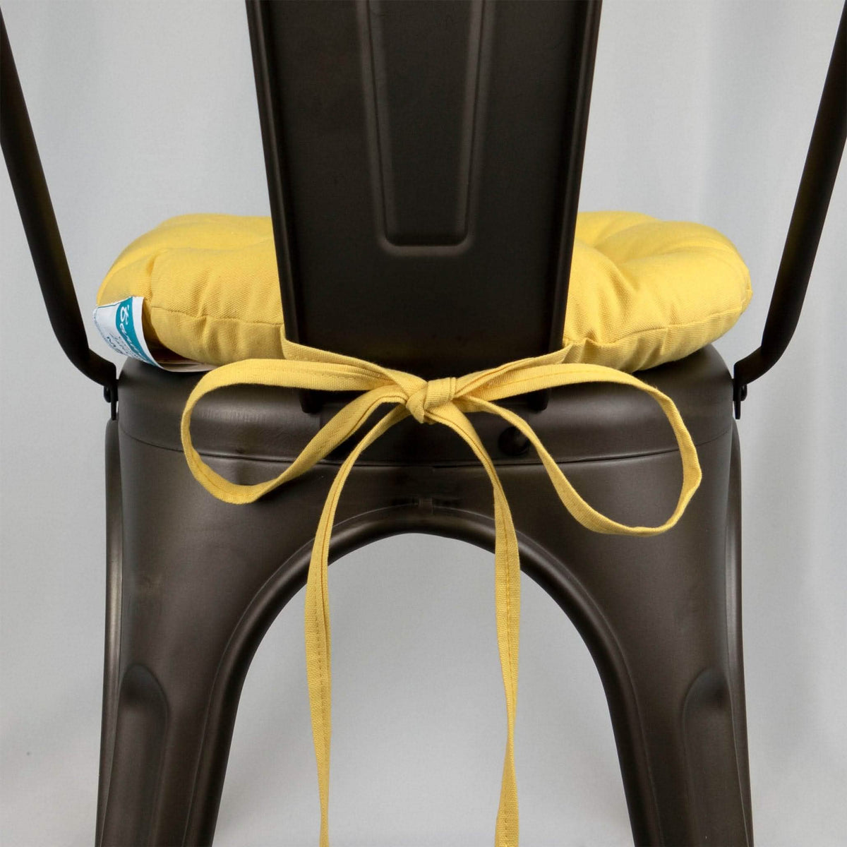 Cotton Duck Yellow Industrial Chair Cushion - Latex Foam Fill - Barnett Home Decor