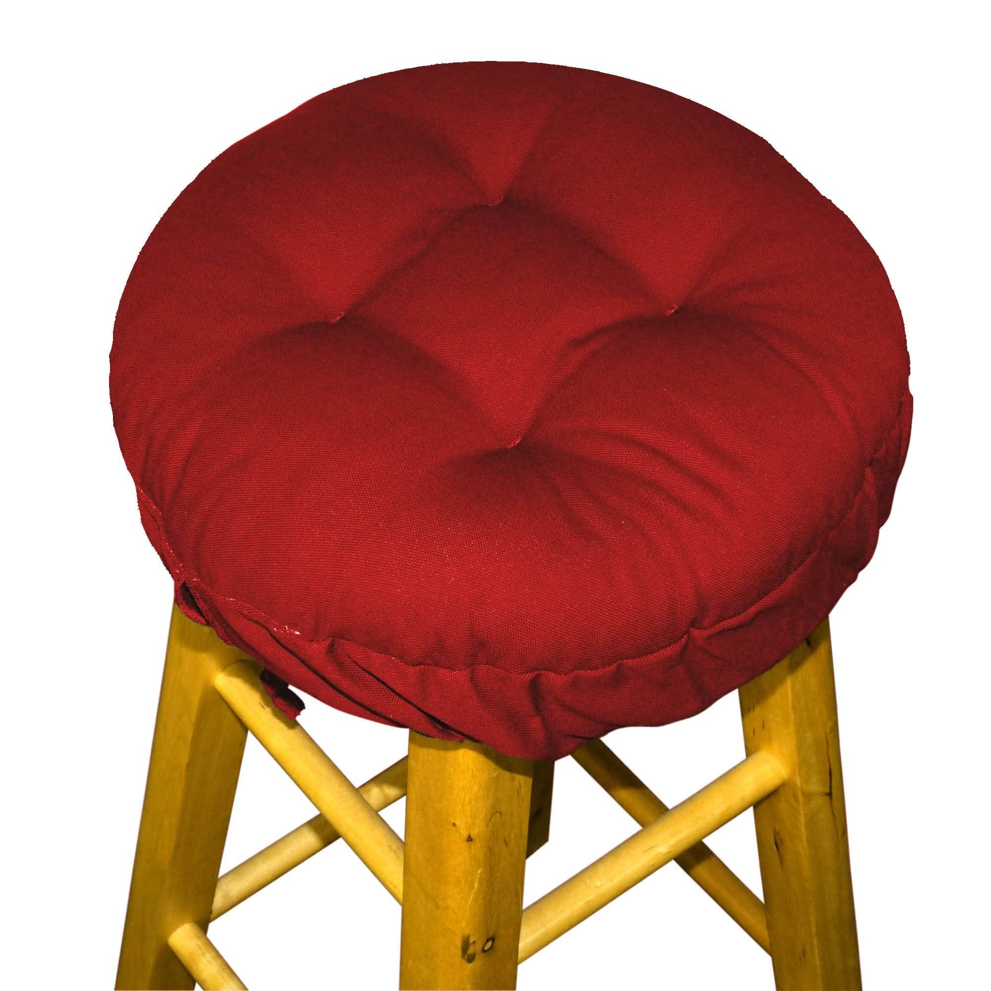 Cotton Duck Flame Red Barstool Cover - Barnett Home Decor - Red