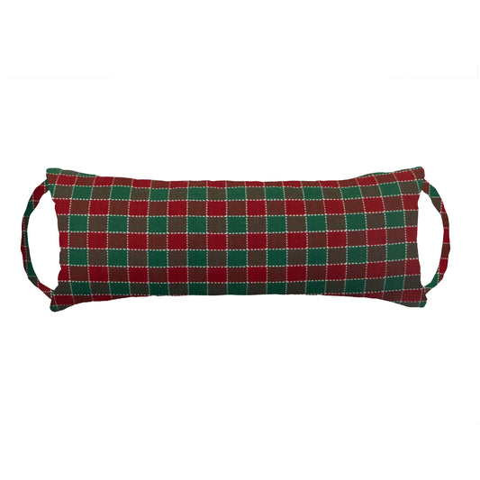 Barnett Home Decor Checkers Red and Green Travel Pillow