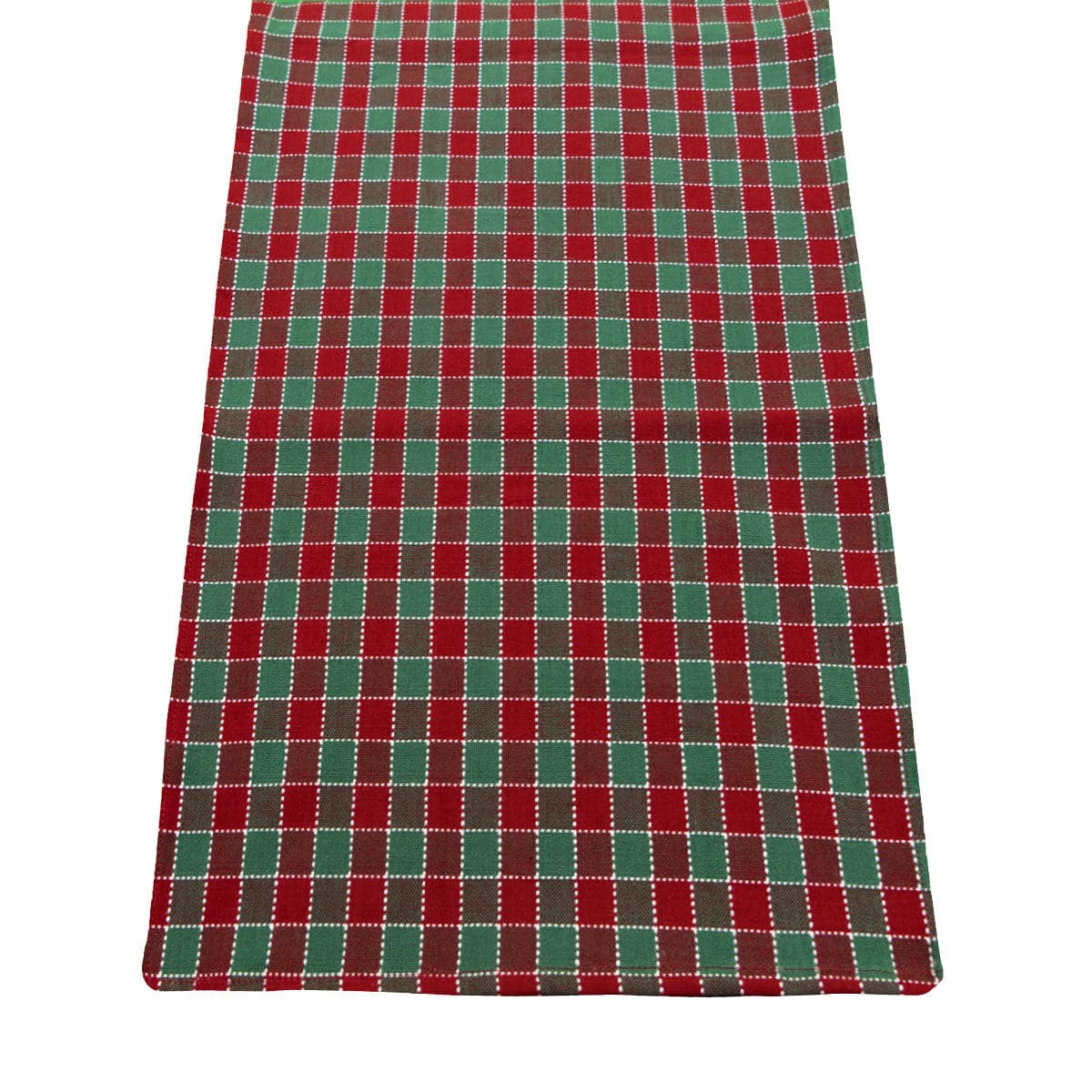 Checkers Red and Green Table Runner | Barnett Home Decor