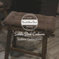 Micro-Suede Coffee Bean Brown Saddle Stool Cushions - Gaucho Stool  / Satori Seat Cushions