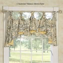 Agave Greystone Austrian Tab Valance - Golden Yellow