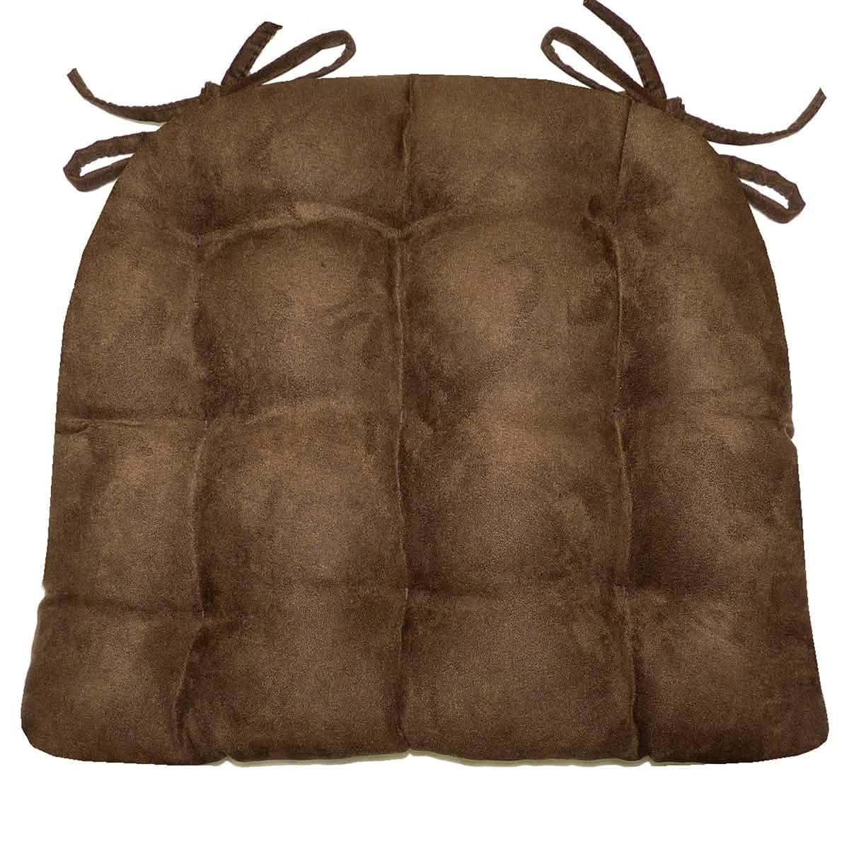 Woodlands Brentwood Dining Chair Pads with Ties - Latex Foam Fill - Rustic Lodge