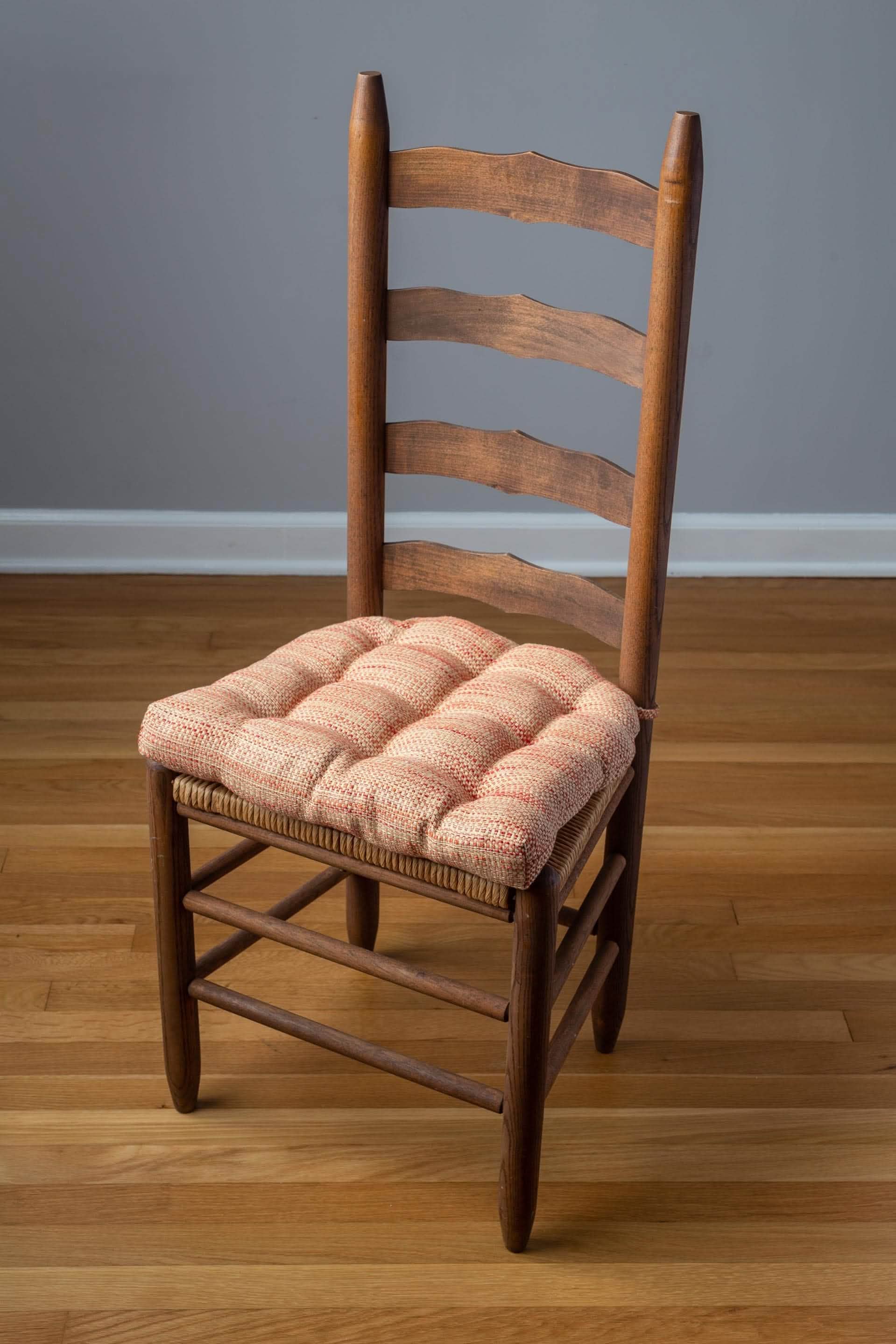 Brisbane Salsa Tweed Dining Chair Pad | Barnett Home Decor | Tan & Red
