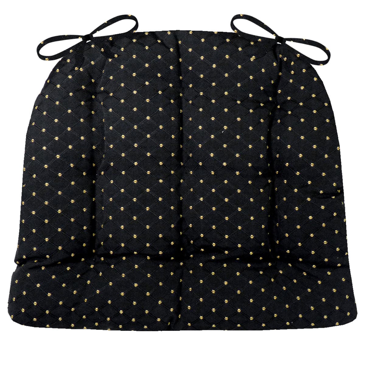Tiffany Black Brocade Dining Chair Cushions | Barnett Home Decor | Black