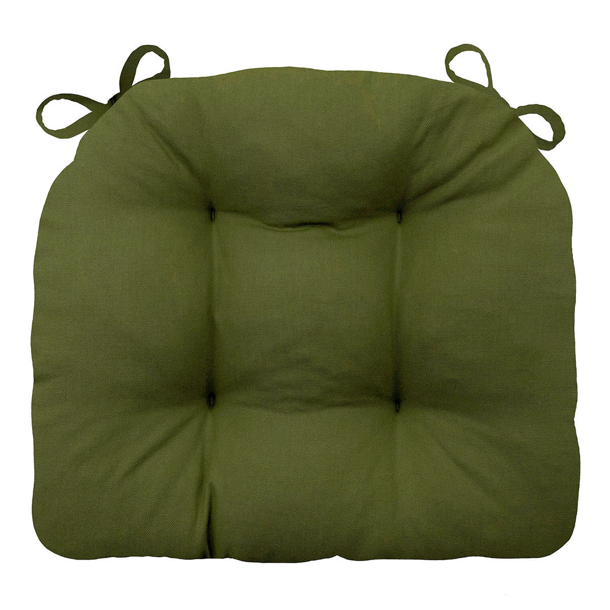 Cotton Duck Boxwood Green Extra-Thick Chair Pad