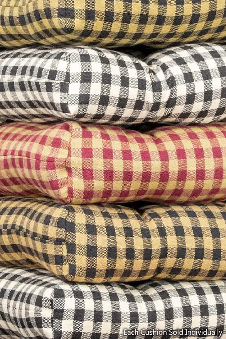 Assortment of Checkers Dining Chair Cushions - Barnett Home Decor