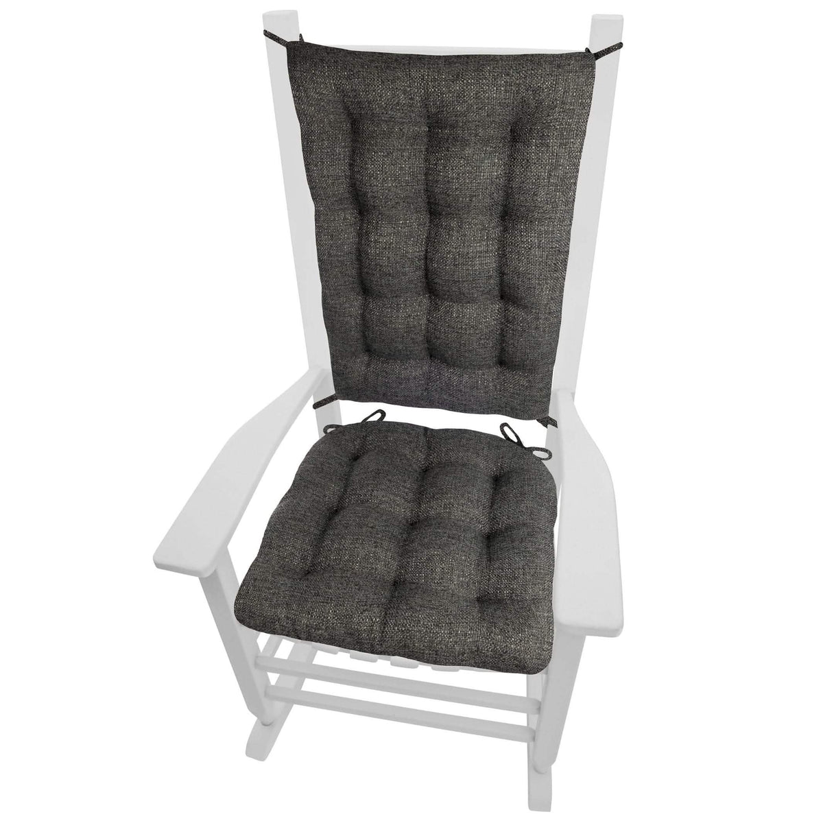 Brisbane Charcoal Black Rocking Chair Cushions - Latex Foam - Barnett Home Décor