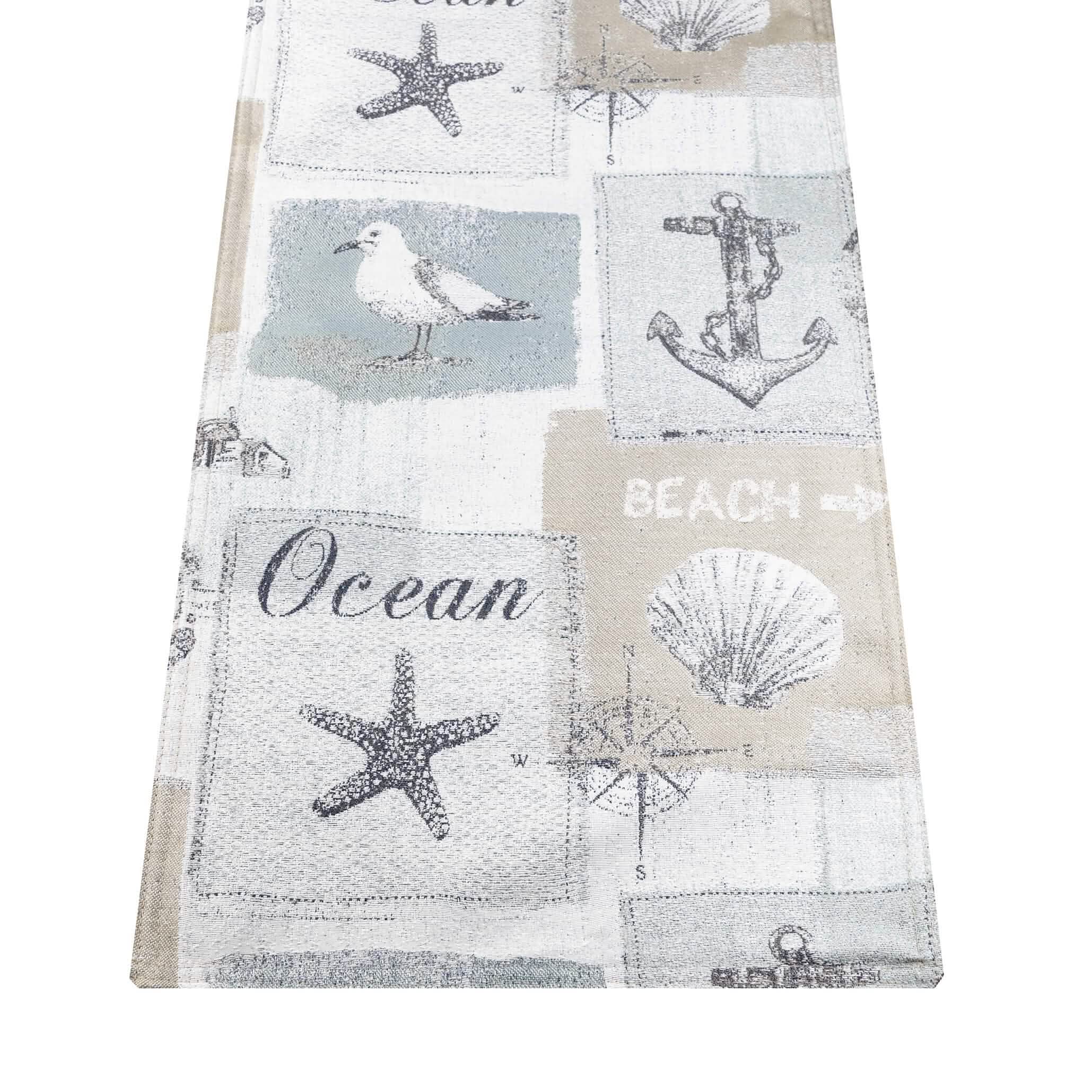 Gulls Point 72" Table Runner - Lined