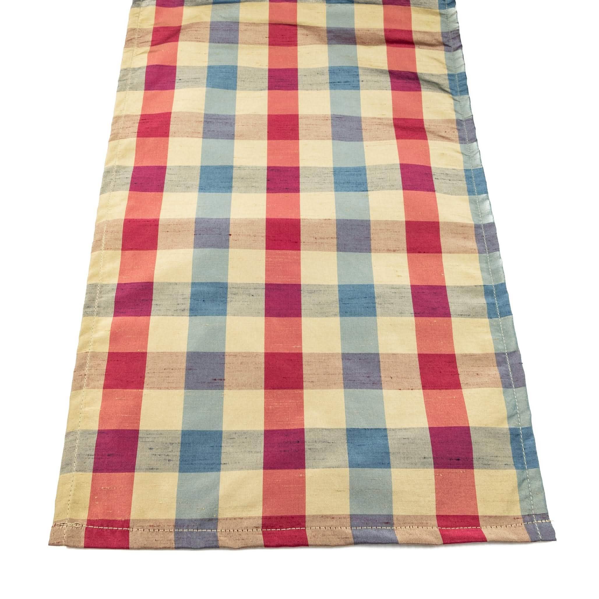 Silky Plaid Winterberry 72" Table Runner - Red, White, and Blue