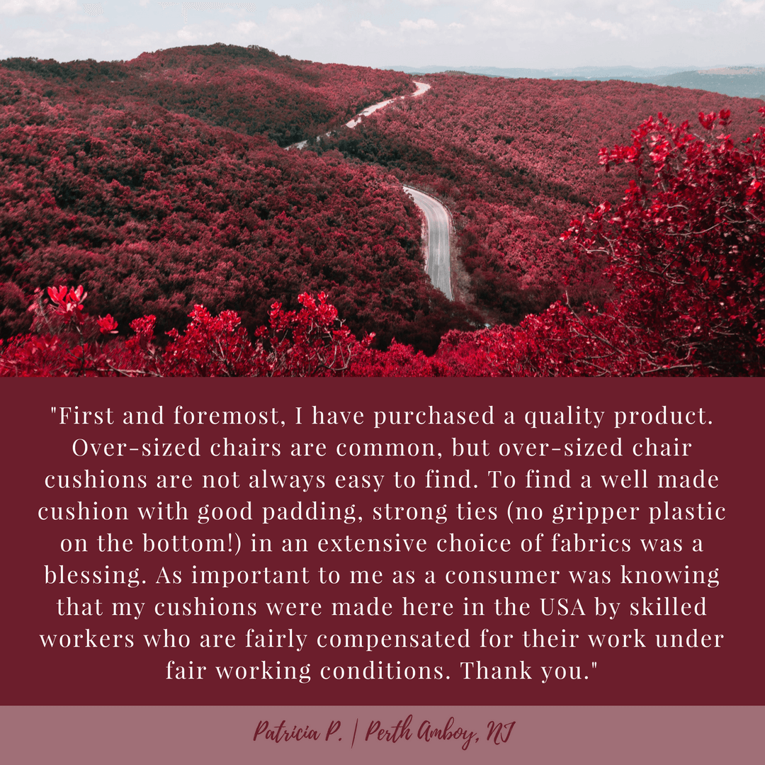 Micro Suede Claret Red Dining Chair Cushions Customer Testimonial