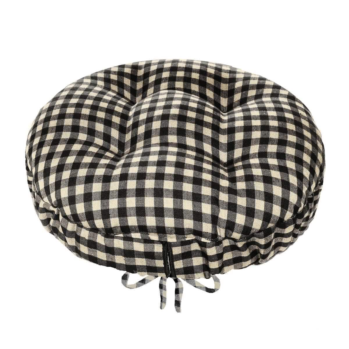 Checkers Black and White Barstool Cover | Barnett Home Decor | Black & White