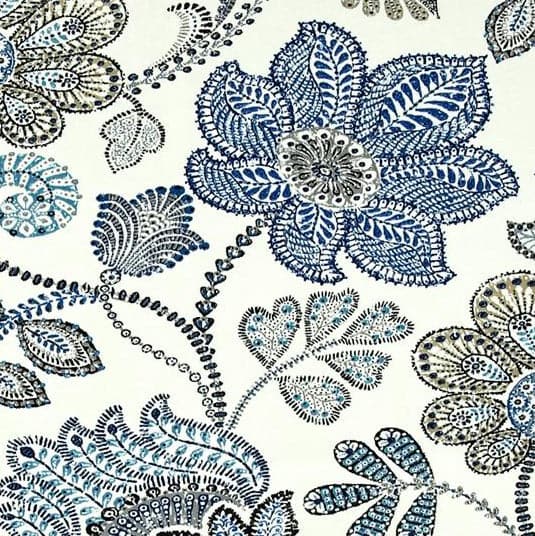 Barnett Home Decor | Boutique Floral Blue Fabric Swatches