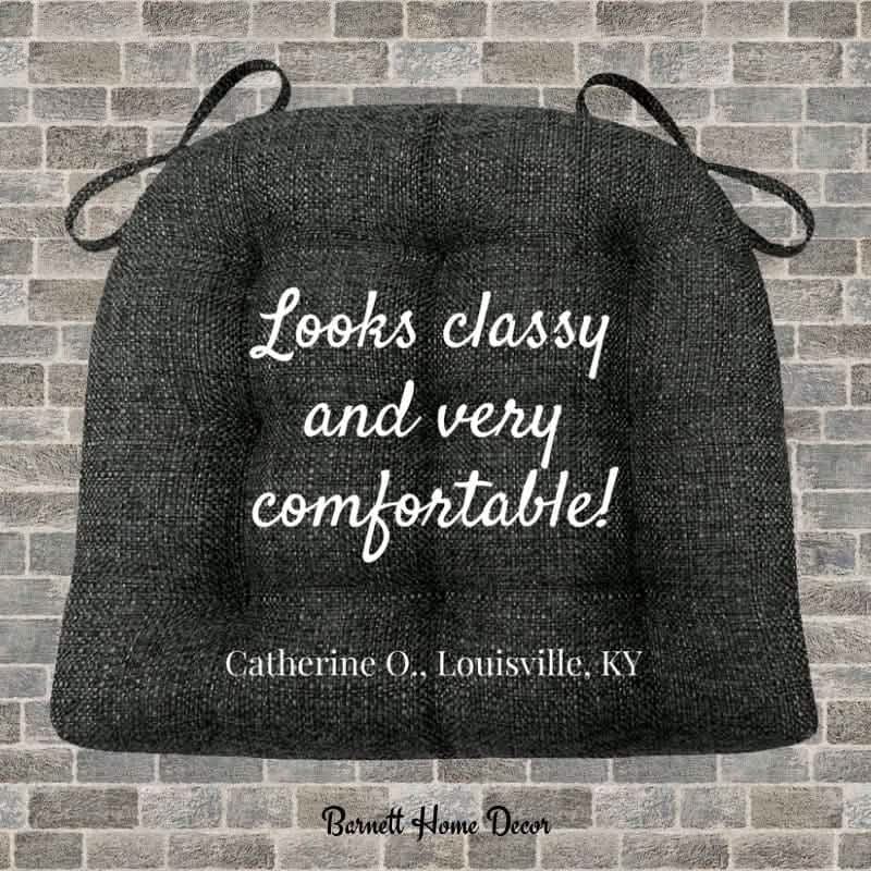 Brisbane Charcoal Black Dining Chair Cushion Customer Testimonial