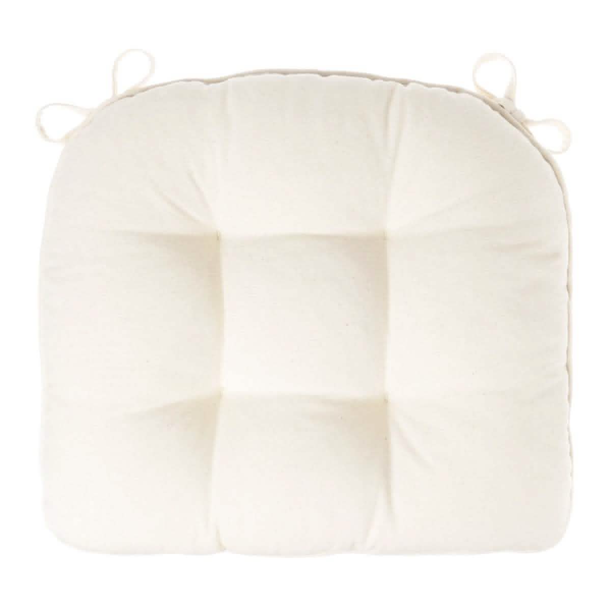 natural cotton chair cushions extra thick chair pads with ties unbleached cotton