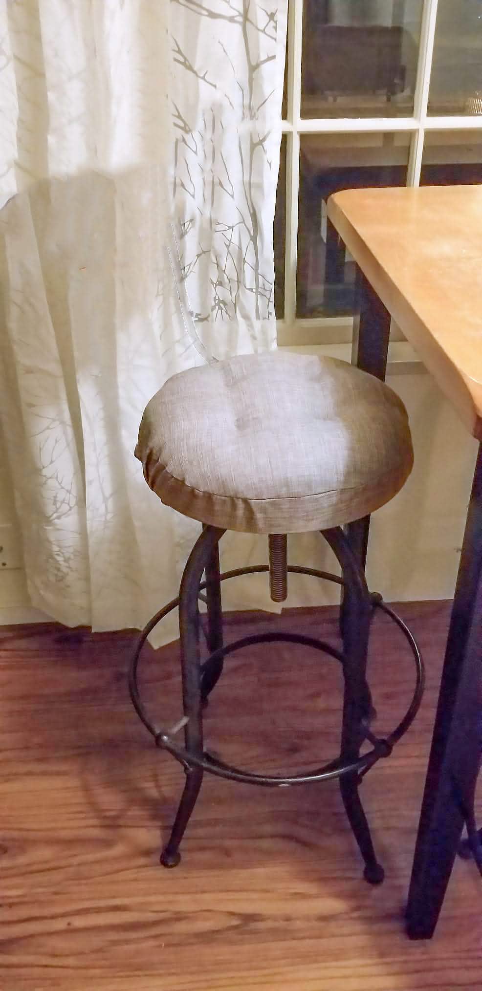 Natural  Round Bar Stool Cushion Pads