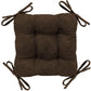 Micro-suede Coffee Bean Brown Square Industrial Bar Stool Cushion - Latex Foam Fill - Barnett Home Decor 
