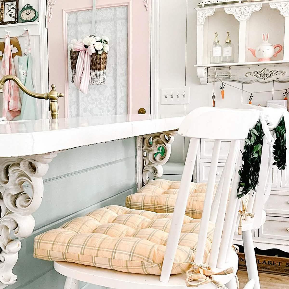 Morning Dew Sunshine Yellow Dining Chair Pad - Latex Foam Fill - Made in USA