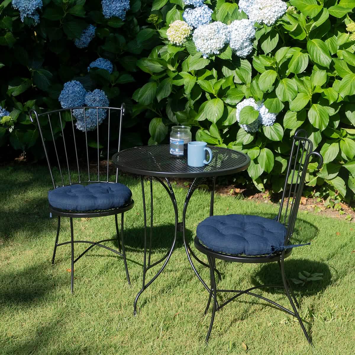 Rave Indigo Blue Bistro Chair Pad - Barnett Home Decor - Indoor/Outdoor