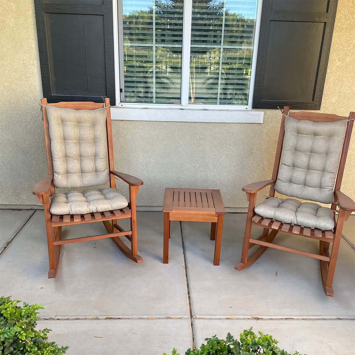 Neutral Rocking Chair Cushion Pads