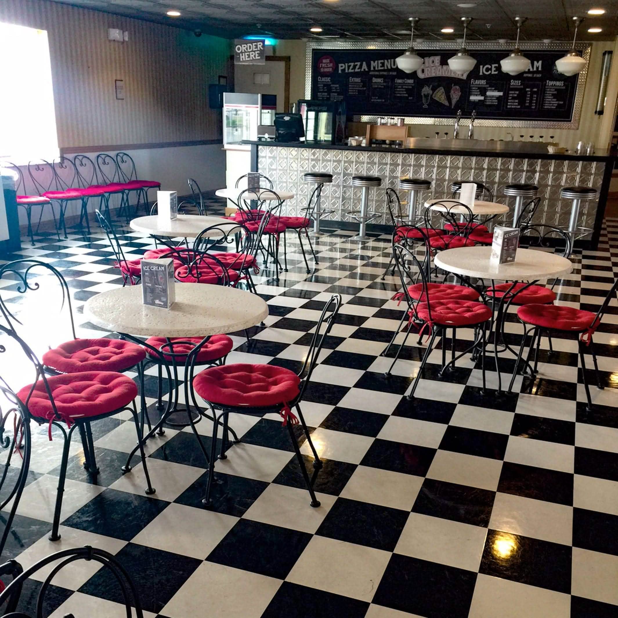 Bright Red Round Cushion Pads with ties