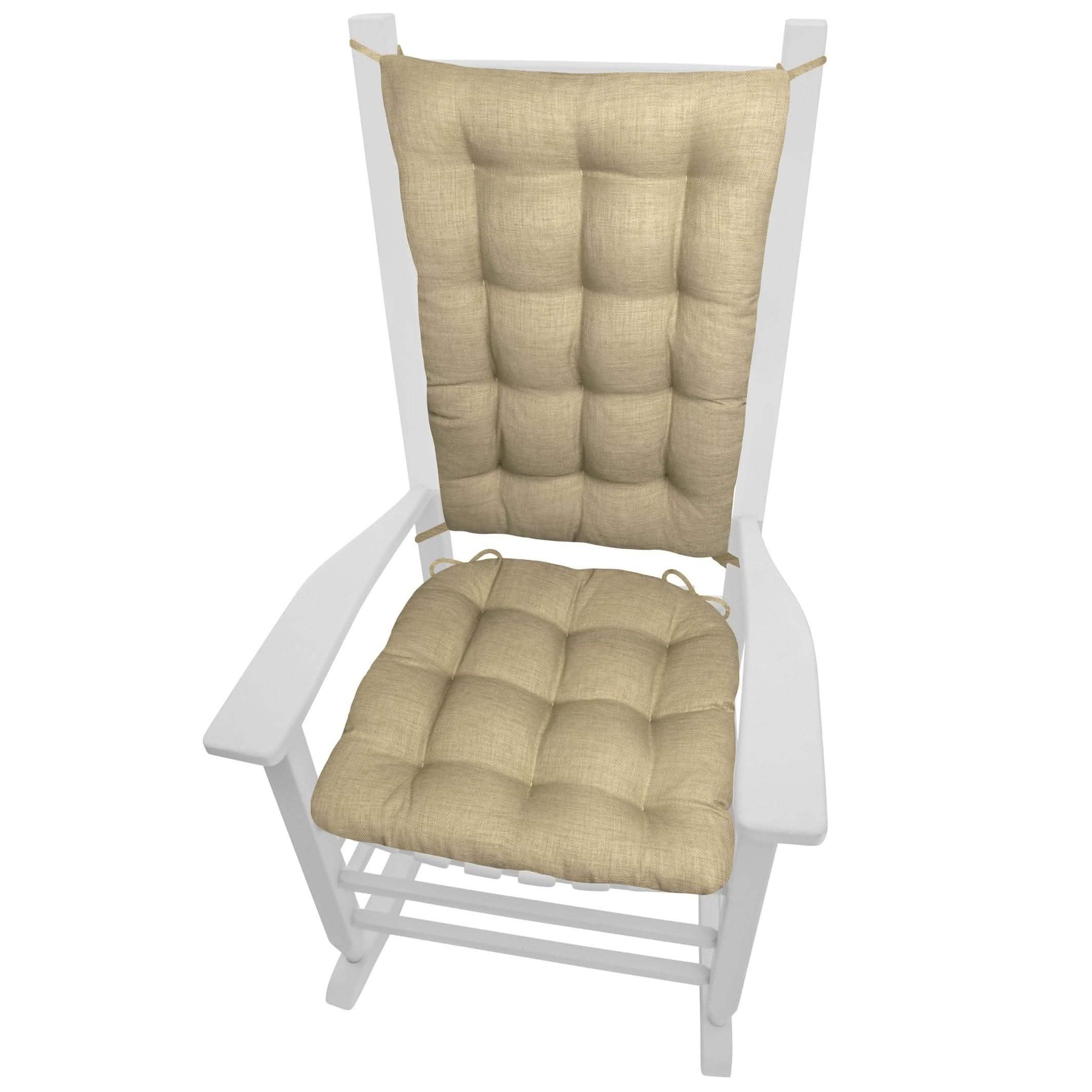 Rave Sand Indoor/Outdoor Rocking Chair Cushions - Barnett Home Decor - Beige - Tan