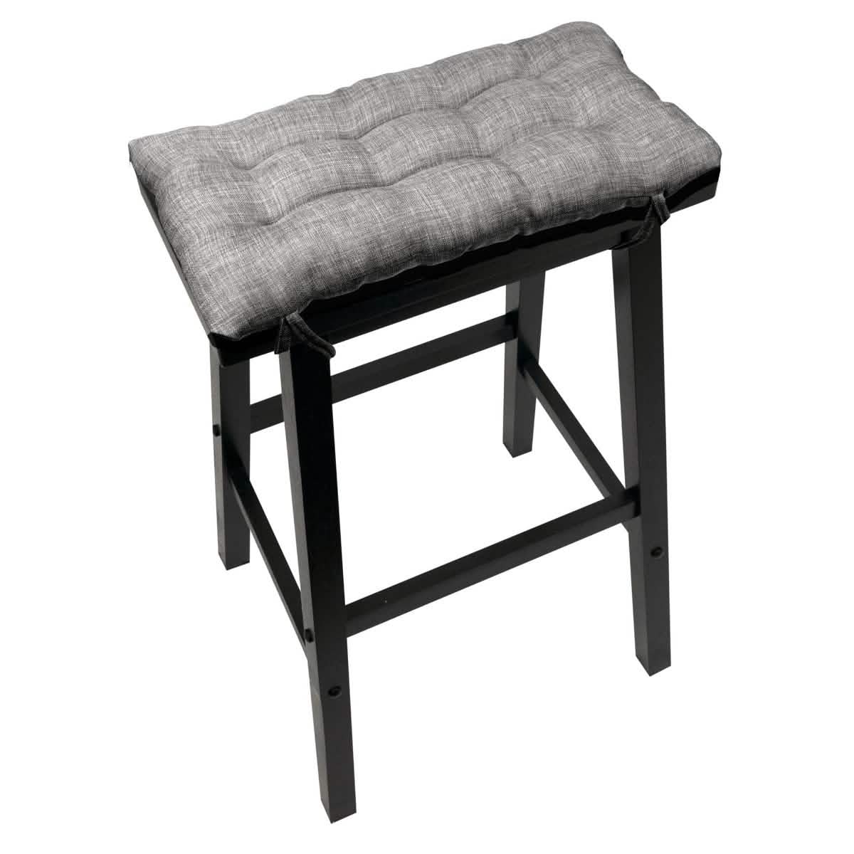 Hayden Grey Saddle Stool Cushions - Barnett Home Decor - Gaucho Stool - Satori Cushions