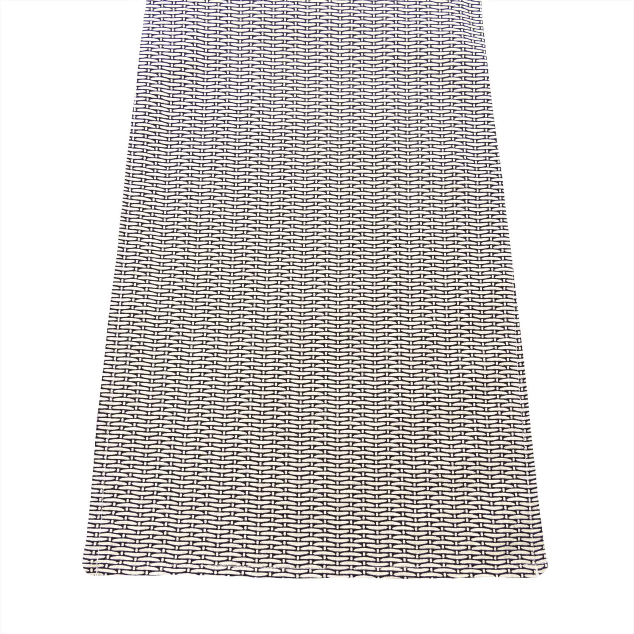 Basketweave Black 72" Table Runner - Rectangle - Hemmed