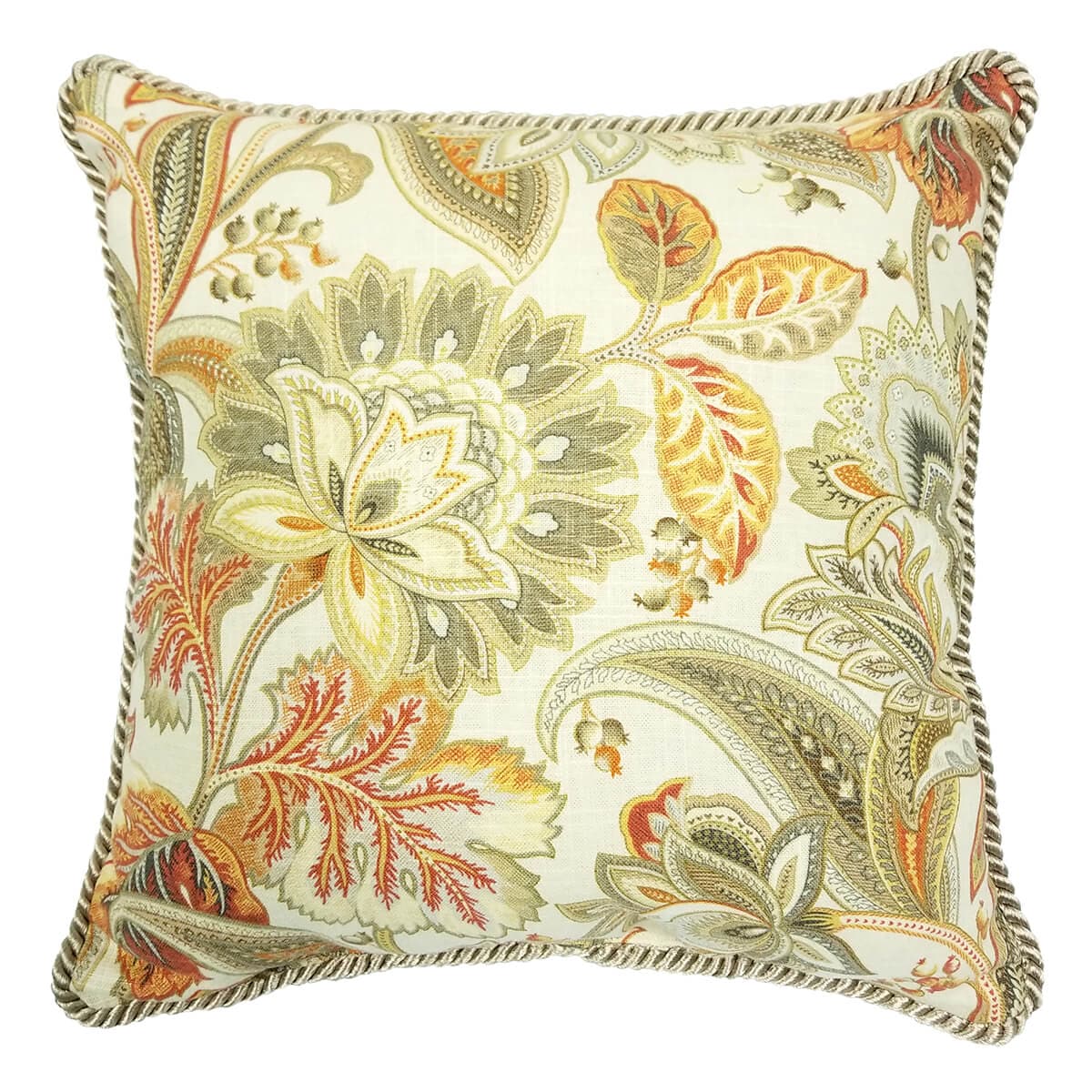 Valdosta Multi Throw Pillow With Trim | Barnett Home Decor