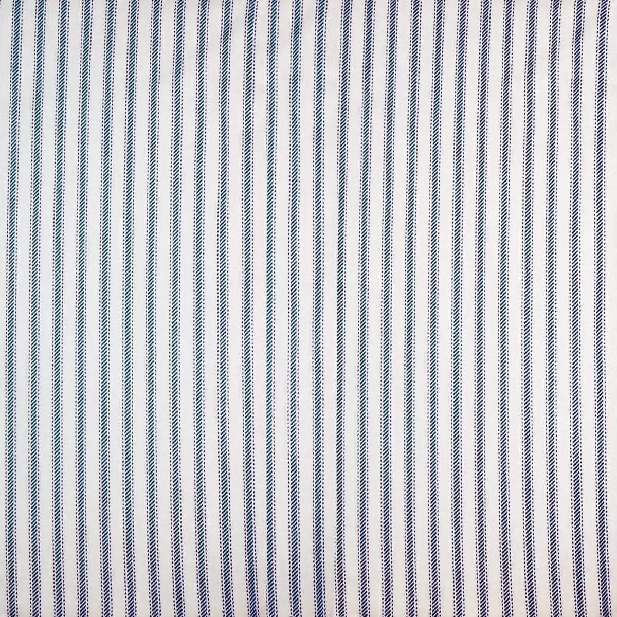 Ticking Stripe Navy Blue Swatch | Barnett Home Decor